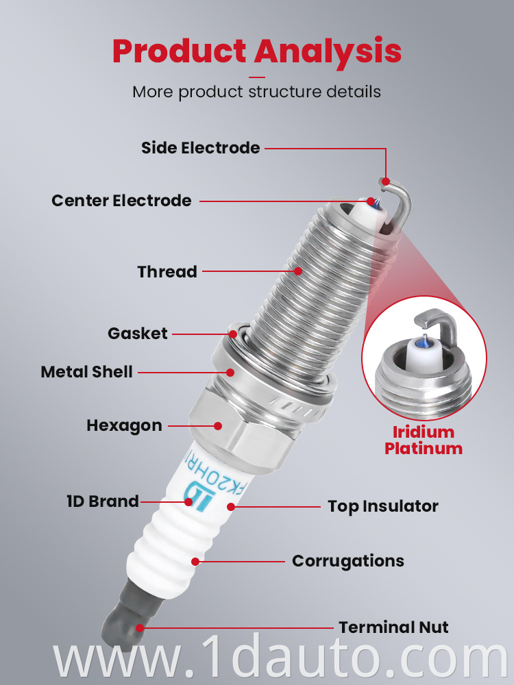 Car Double Iridium Spark Plug for Toyota